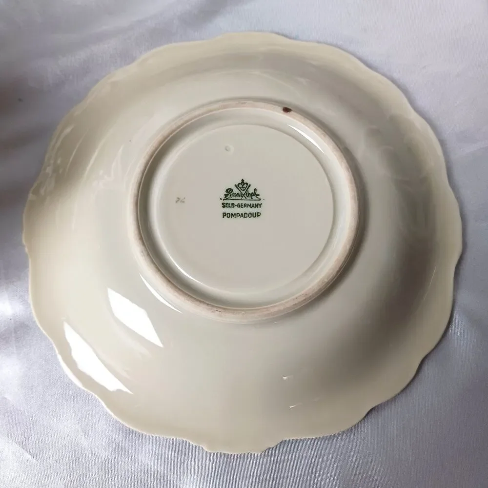 Vintage 1946 Rosenthal Pompadour Germany Coffee Set for 11 w/sugar & creamer